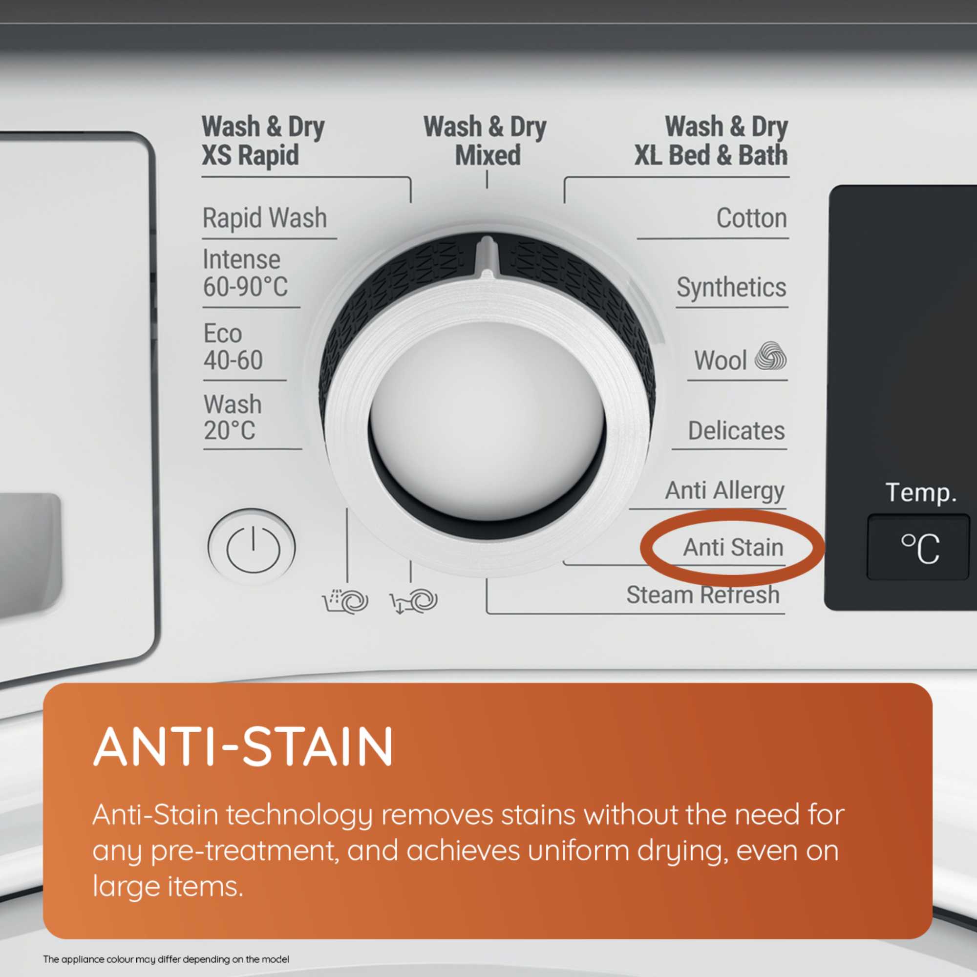 NDB 9635 GK UK 9kg Wash 6kg Dry Washer Dryer - Graphite